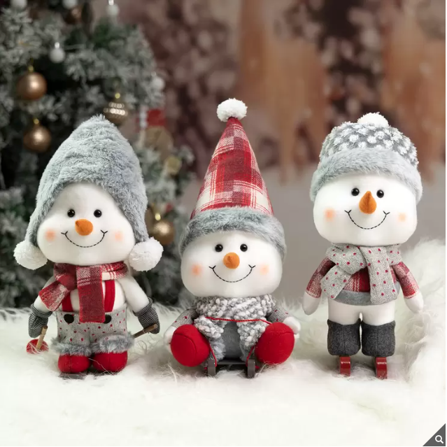 Set de 3 Muñecos de Nieve