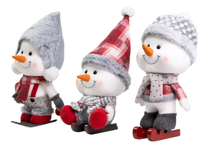 Set de 3 Muñecos de Nieve